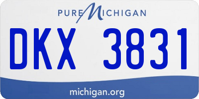 MI license plate DKX3831