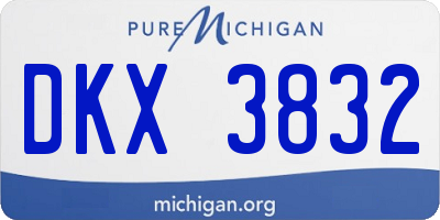 MI license plate DKX3832