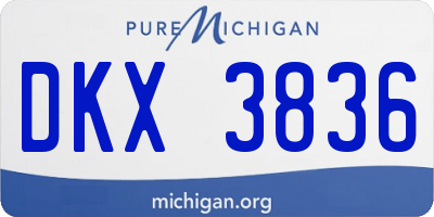 MI license plate DKX3836