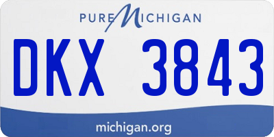 MI license plate DKX3843