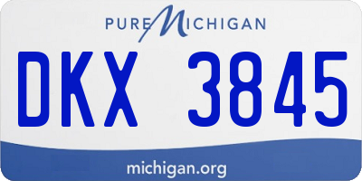 MI license plate DKX3845