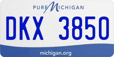 MI license plate DKX3850