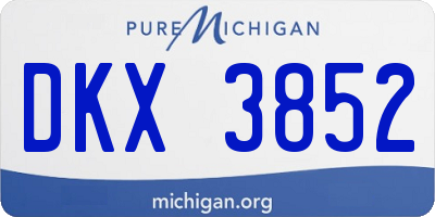 MI license plate DKX3852