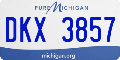 MI license plate DKX3857