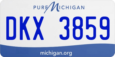MI license plate DKX3859