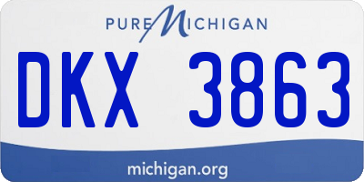 MI license plate DKX3863