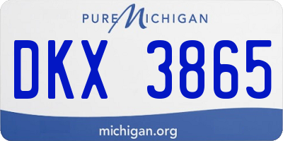 MI license plate DKX3865