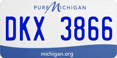 MI license plate DKX3866