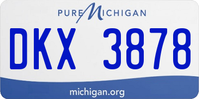 MI license plate DKX3878