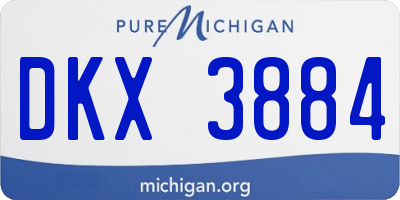 MI license plate DKX3884