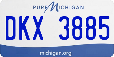 MI license plate DKX3885