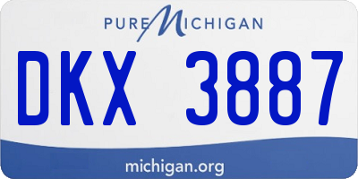 MI license plate DKX3887