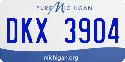 MI license plate DKX3904