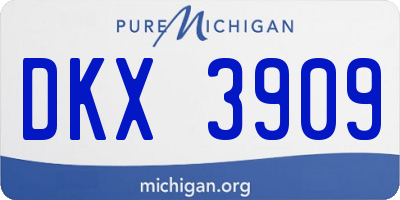 MI license plate DKX3909