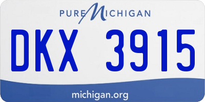 MI license plate DKX3915