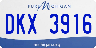 MI license plate DKX3916