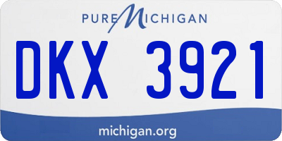 MI license plate DKX3921