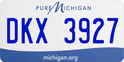 MI license plate DKX3927