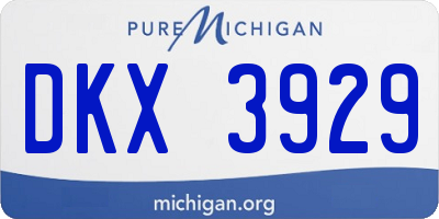 MI license plate DKX3929