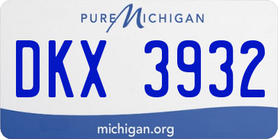 MI license plate DKX3932