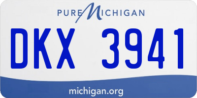 MI license plate DKX3941