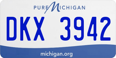 MI license plate DKX3942