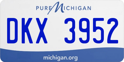MI license plate DKX3952