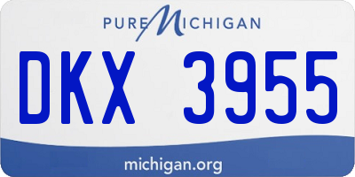 MI license plate DKX3955