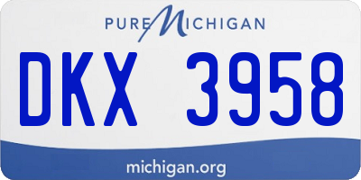 MI license plate DKX3958