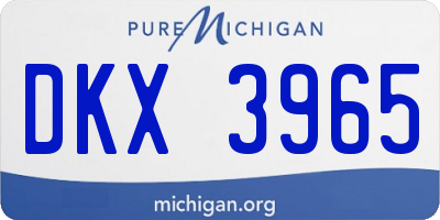 MI license plate DKX3965