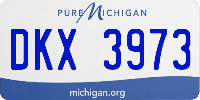 MI license plate DKX3973