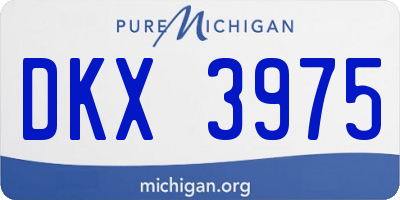 MI license plate DKX3975