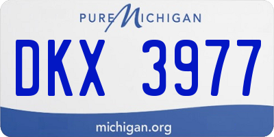 MI license plate DKX3977