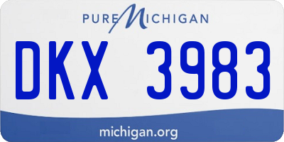 MI license plate DKX3983