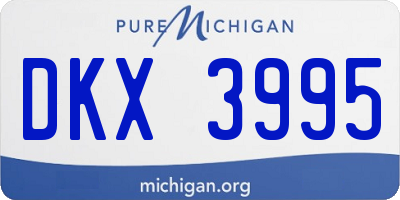 MI license plate DKX3995