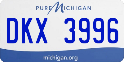 MI license plate DKX3996