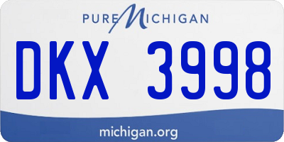 MI license plate DKX3998