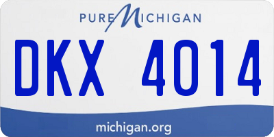 MI license plate DKX4014
