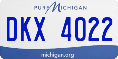MI license plate DKX4022