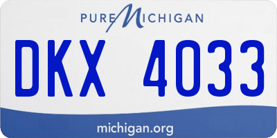 MI license plate DKX4033