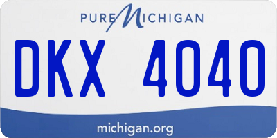 MI license plate DKX4040