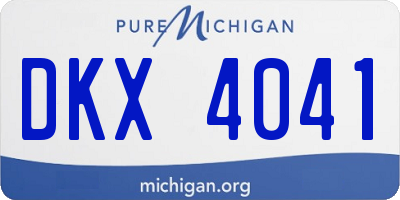 MI license plate DKX4041