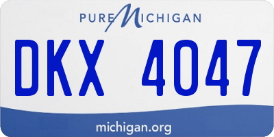 MI license plate DKX4047