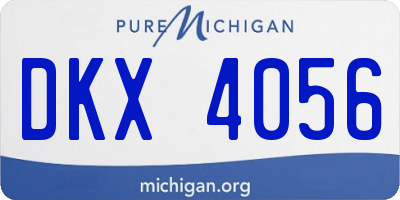 MI license plate DKX4056