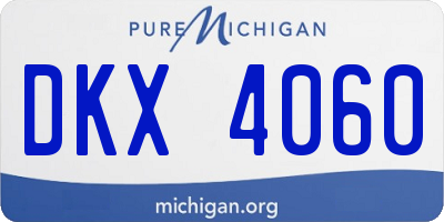 MI license plate DKX4060