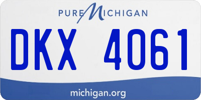 MI license plate DKX4061