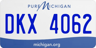 MI license plate DKX4062