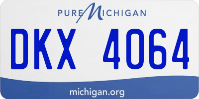MI license plate DKX4064