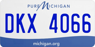 MI license plate DKX4066
