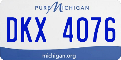 MI license plate DKX4076